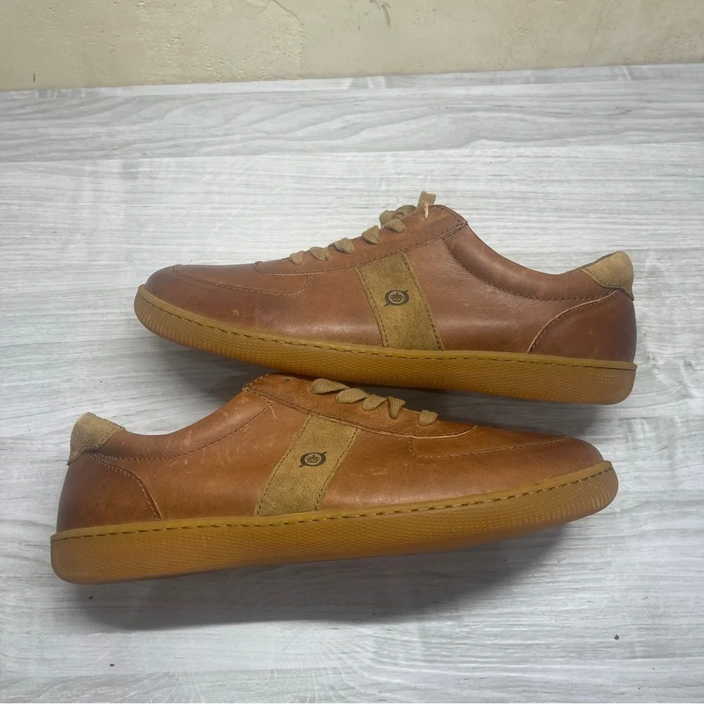 Born Ashram II Brown Leather Lace-Up Comfort Sneakers Men’s Size 12